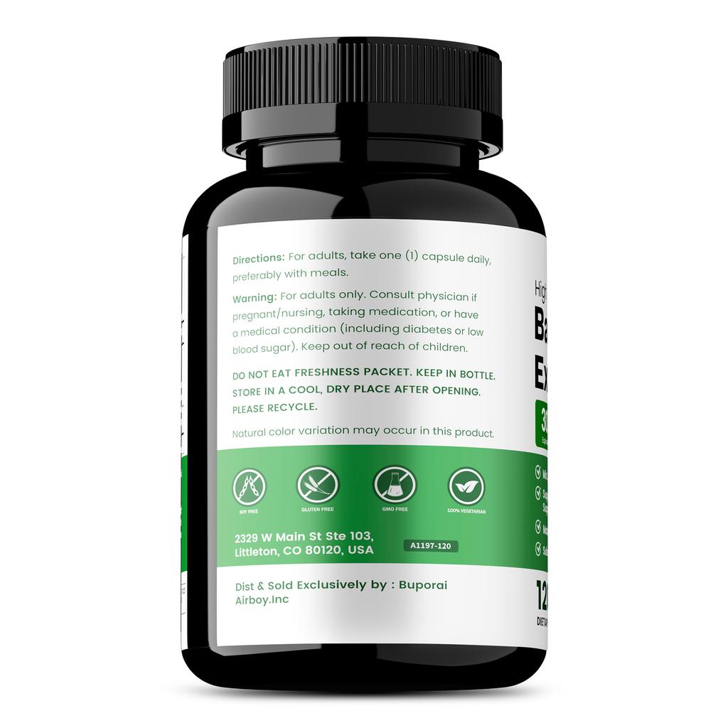 Buporai Barnabas Leaf Dietary Supplement, containing barnabas leaf extract, 3000mg high content, for daily nutritional supplementation