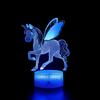 Pegasus Unicorn Geometric Horse LED Touch Remote Control, Creative Gift with Seven Colors
