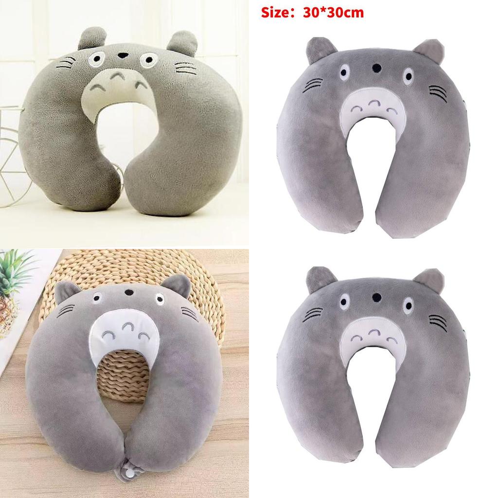 Cartoon Totoro U Shape Pillow For Office Rest Napping With Polyester Fiber Fill