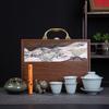 Ceramic kung fu tea set company activities practical merchandise souvenir business Mid-Autumn Festival gifts can be done