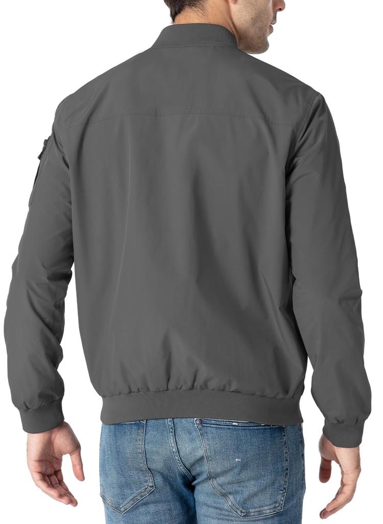 Light Thin Windproof Bomber Casual Training Water Work Spring and Autumn Clothes Gray [Gopune] Men's Windbreaker, Jacket, Jumper, Jacket, Wear,