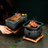 Japanese charcoal grill Aluminum alloy tea cooker Small oven Korean style cast iron barbecue dish portable grill korean bbq