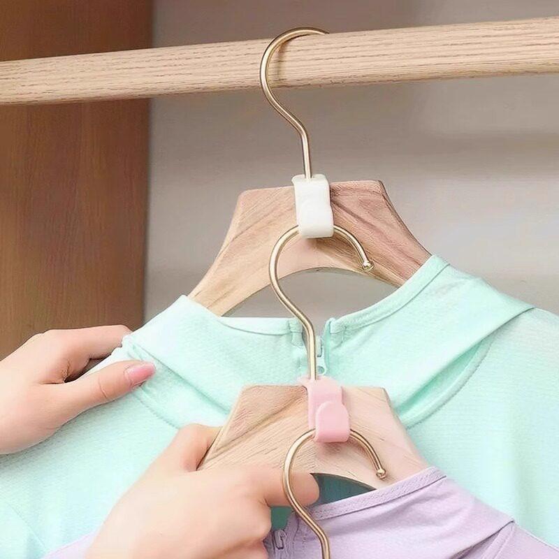 Space-Saving Multi-Functional Clothing Hanger Connector Hook for Home Storage and Organization