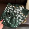 90X90Cm Retro Floral Print Handkerchief Scarf For Women Small Shawl Square Headband Bandana Head Scarves