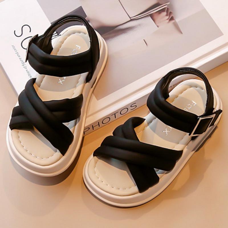 Girls Summer Flat Sandals Princess Shoes Versatile Stylish Beach Shoes Wading Shoes