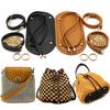1Set Handmade DIY Bag Bottom Flap Cover Shoulder Straps Leather Handle for Handbag Crochet Knitting Crossbody Making Accessories