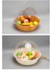 Large Transparent Food-Grade Plastic Tasting Plate with Lid