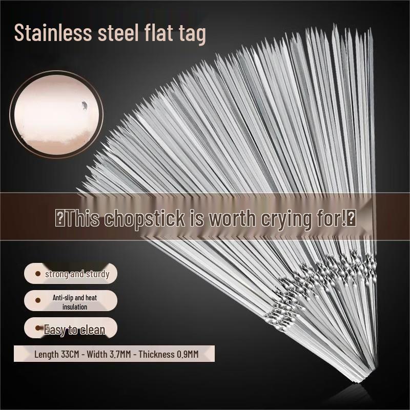 

Lantuan Stainless Steel Flat BBQ Skewers