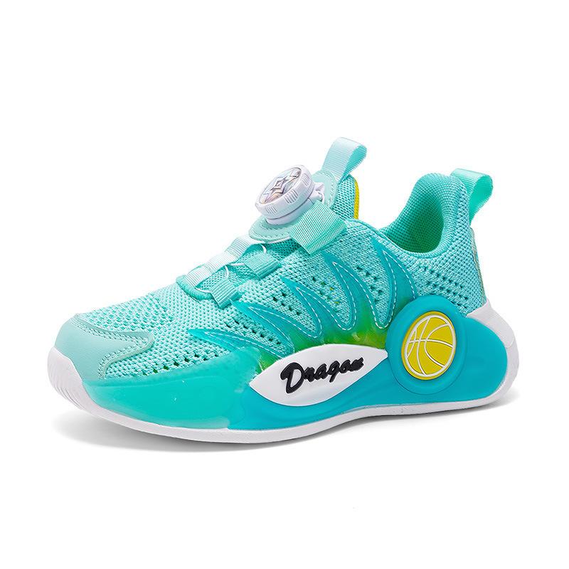 Running Medium Children's Net Shoes Single Fly Knitting Children's Shoes Summer Foreign Trade Basketball Sports Shoes New Breathable Boys
