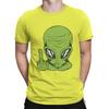 Angry Alien Head Flipping The Bird Middle Finger Men T Shirts Resident Alien Amazing Tees Short Sleeve O Neck T-Shirts Cotton