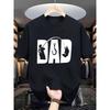 European Sizes Men's Fashion T-shirt Featuring a Creative "DAD" Fishing Logo Print On the Chest. Inspired by Fishing Culture