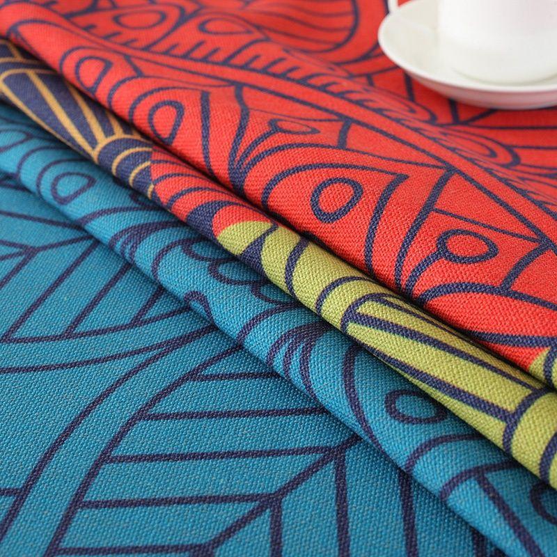 Rural Fabric, Ethnic Style, Creative Linen Dustproof Small Round Tablecloth, Square Coffee Table Cover Cloth, Dining Table Tablecloth