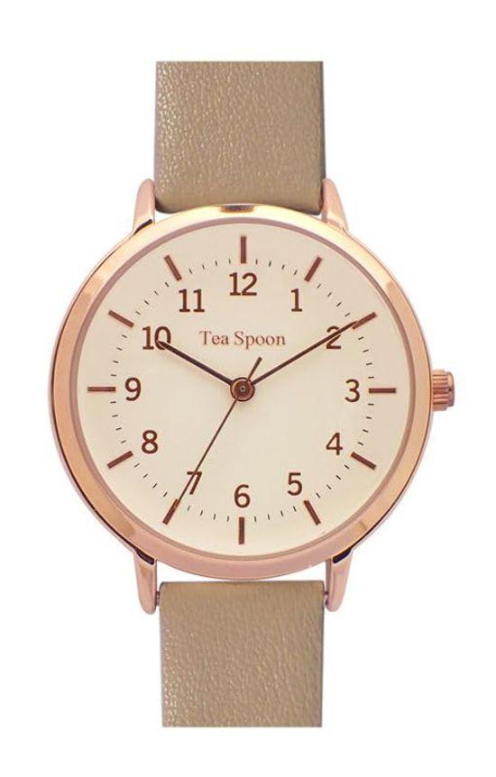 

[Follow] Watch Tea Spoon Matte Color Dial Sweatproof Belt H01020S-1 MOC Women s Brown