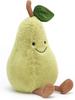 Green Pear Plush Toy Soft Stuffed Pear Pillow Realistic Fruit Decorative Cute Plushie Home Decor Gift