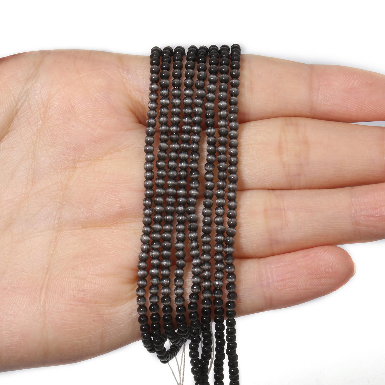 

2 мм разноцветные бусины из кошачьего глаза, маленькие бусины своими руками, разделительные бусины для изготовления ювелирных изделий, браслеты своими руками, бусины на талию, аксессуары black чёрный