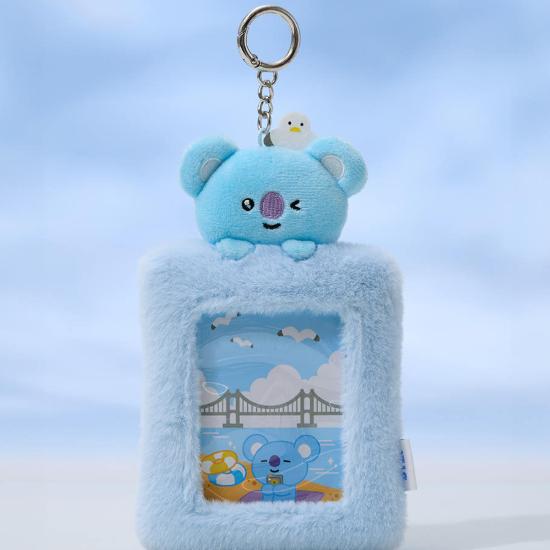 BT21 Plush Photo Card Holder Key Ring Busan Edition