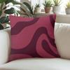 Burgundy Swirl Square Jacquard Pillow Cover for Sofa Office Waist Cushion Cover Home Decorative Pillowcase