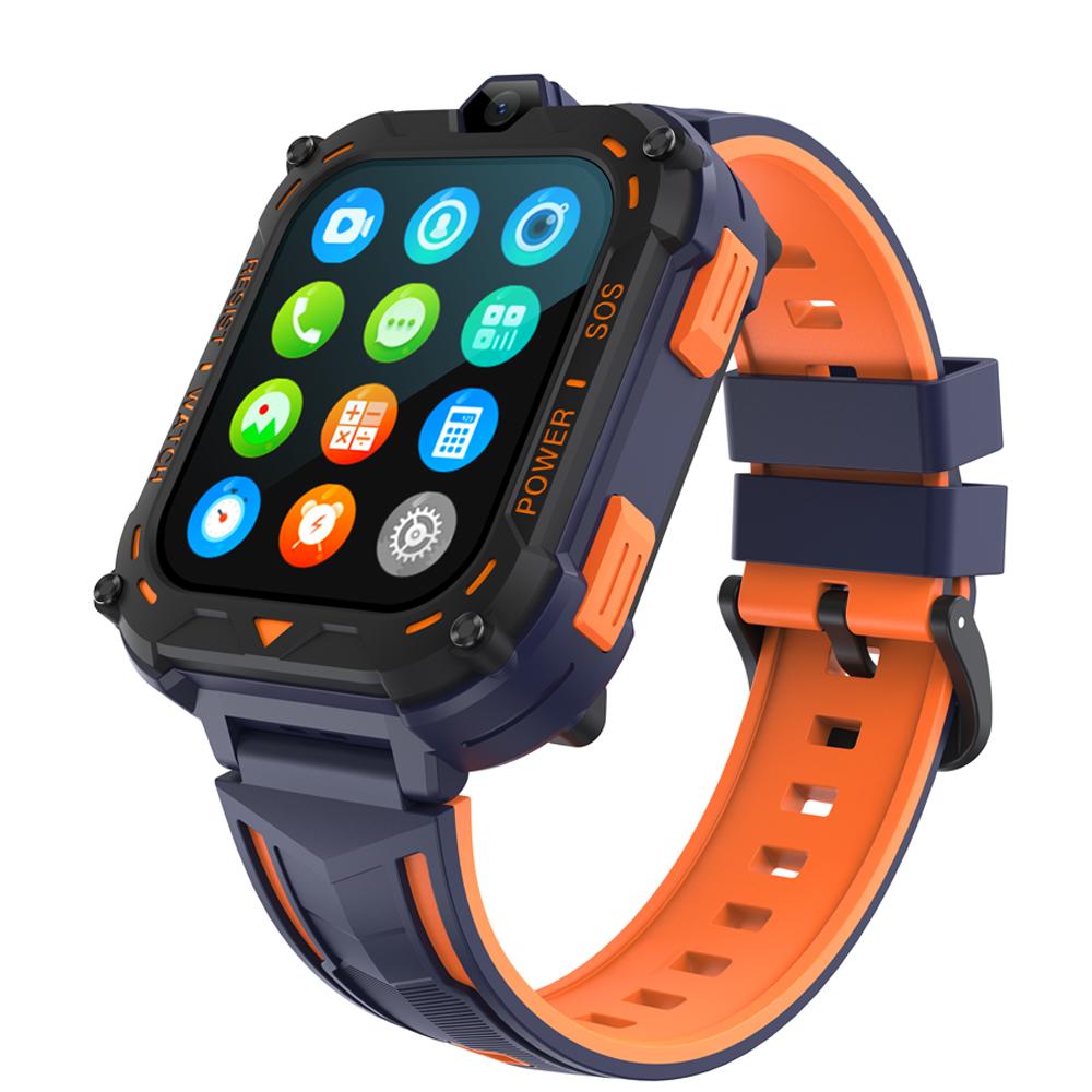 

New VK39 4G Children Smartwatch GPS SOS Video Call WIFI SIM Card 0.08Mpix Camera Large Screen 4G Watch for Kids Gift помаранчевий