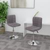 Day and Night - Day and Night Swivel Dining Chairs 2 Units Gray Taupe Fabric