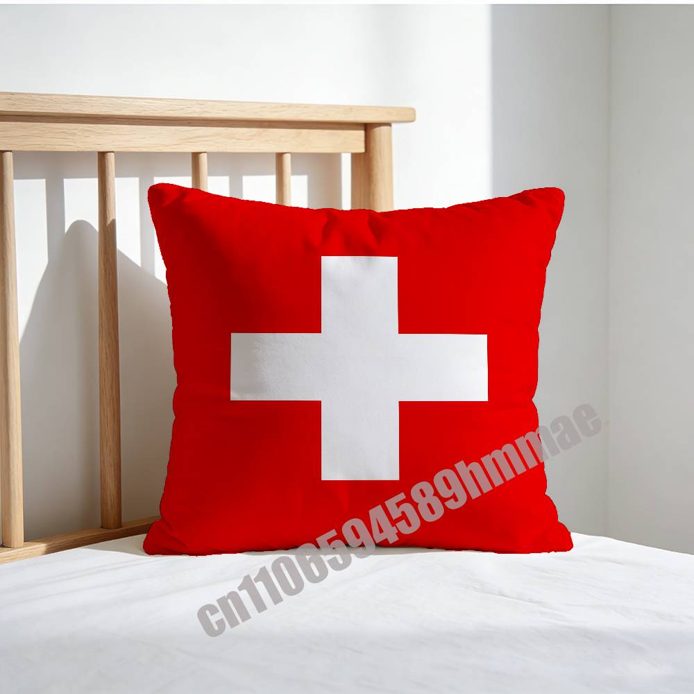 Para Suiza Suiza Funda de Cojín Decorativo Funda 30X30Cm 45X45Cm 50X50Cm Cuadrada Funda de Cojín de Oficina