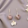 Pink Opal Turquoise Gemstone 925 Sterling Silver Jewelry Handmade Earrings 1.05" EE-173-39