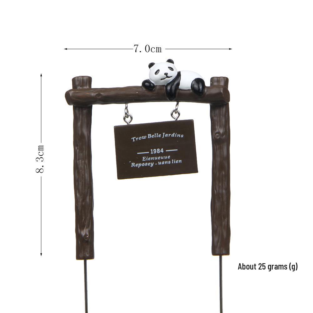Japanische Cartoon Harz Holz Sukkulenten Gartenornamente und Foto Requisiten