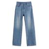 Women's Retro High Waist Fleece Lined Wide Leg Jeans for Autumn/Winter - Slimming, Drapey, Floor Length