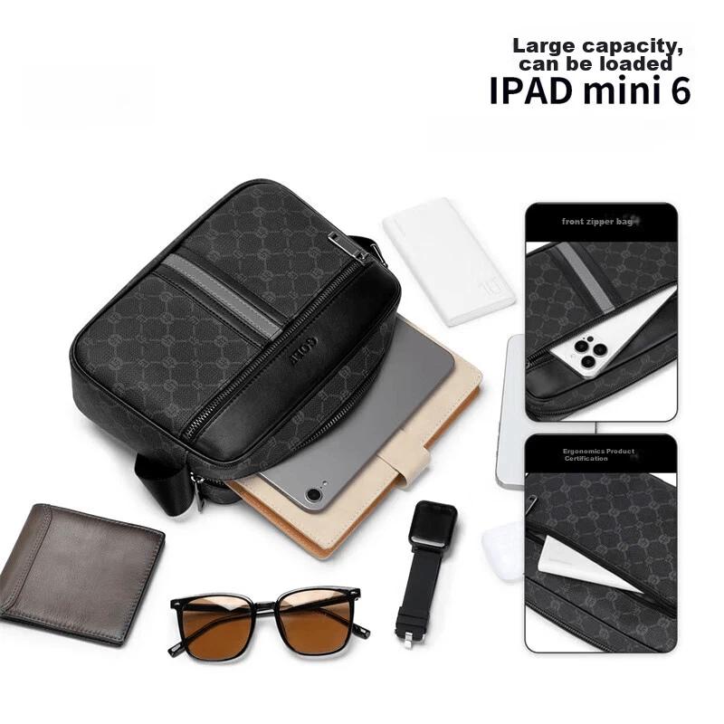 GOLF Shoulder Bag, Crossbody Bag with Multiple Compartments, Water-Resistant, Business and Commuter Bag for Phone And IPad, Black, 255*70*180mm