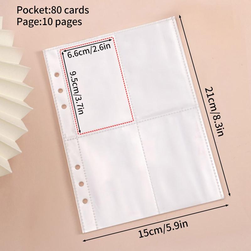 A5 Inner Page Photocard Binder Multi-Pockets Kpop Photocards Sleeves Photo Album Page Idol Photo Cards Protector Collect Book