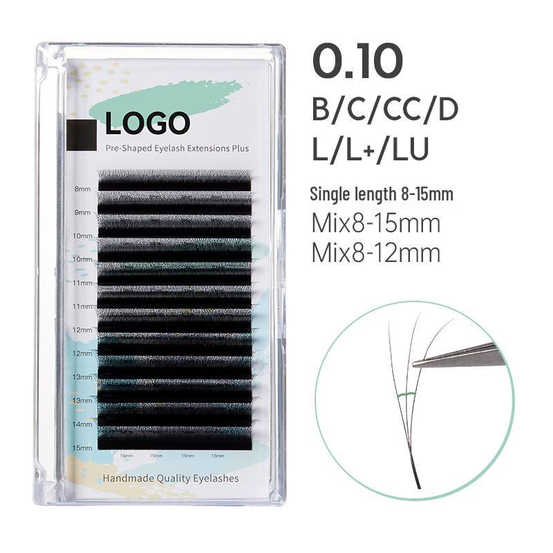 

L-shaped Clover 3D False Eyelashes: Soft, Shed-free, Woven Grafted Eyelashes. 0.10mm L+ shape