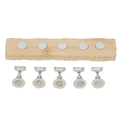 Nail Stand for Press On Nails Display Nail Practice Stand Wave Edge Wooden Base Nail Practice Stand