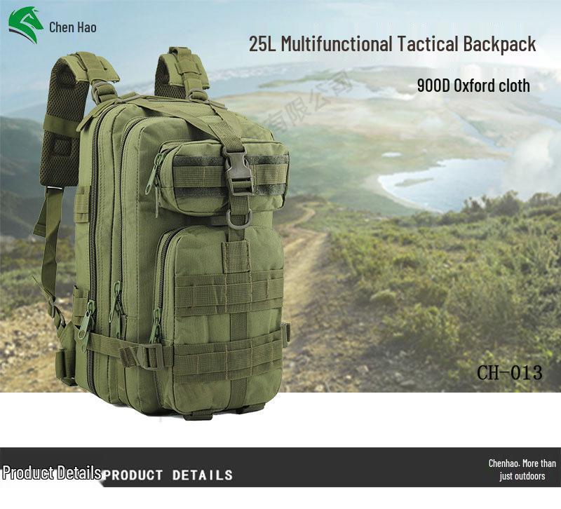 Tactical 3P Assault Backpack - Large Capacity Camo for Travel, Mountaineering, Hiking, Adventure & Camping with Load Reduction.