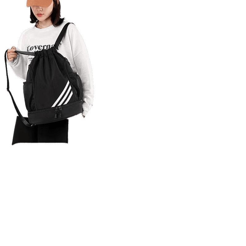 Lightweight Drawstring Backpack with Large Capacity & Wet/Dry Separation for Travel, Swimming & Basketball