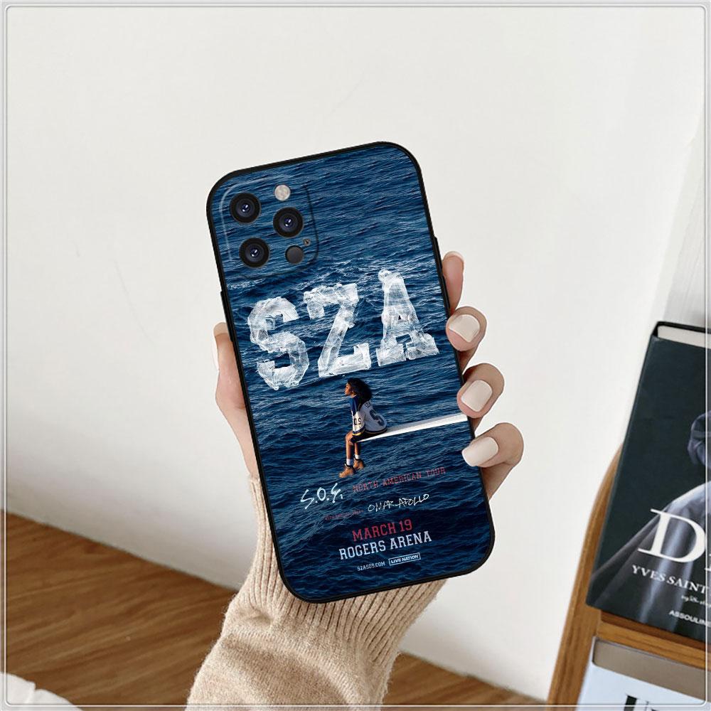 Singer SZA SOS Rapper Phone Case For Apple iPhone 15 14 16 13 12 11 Pro Max Mini 8 7 X XS XR SE Silicone Shockproof Back Cover