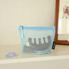 Portable Mesh Cosmetic Bag Summer Beach Women Storage Bag Pen Cosmetic Toothbrush Organizer Holder Wash Pouch