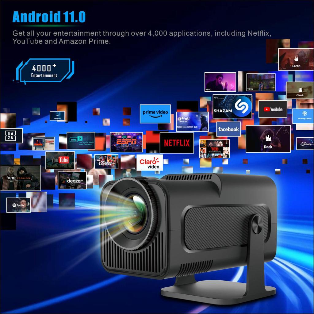 Proiettore Home Theater Android WiFi 4K HD HY320 - Proiettore Portatile 1080p