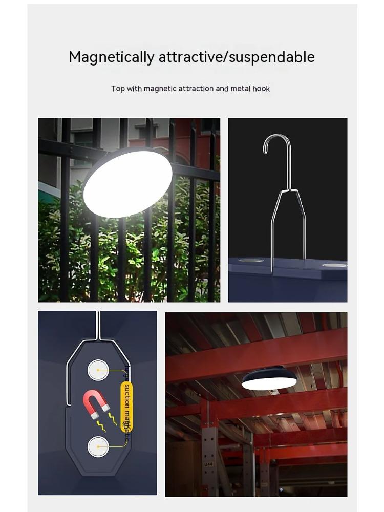 Camping Lanterns Portable LED Hang Tent Light Rechargeable Outdoor Fishing Emergency Lighting UFO Night Lamps