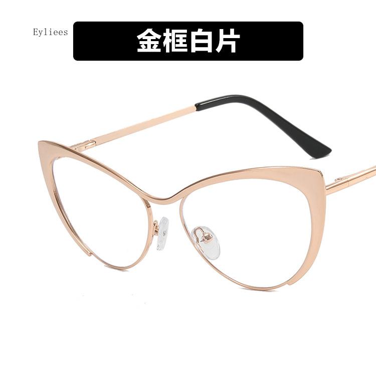 Fashion Retro Anti Blue Light Cat Eye Women Glasses Metal Frame Reading Computer Clear Lens Female Simple Eyeglasses gafas