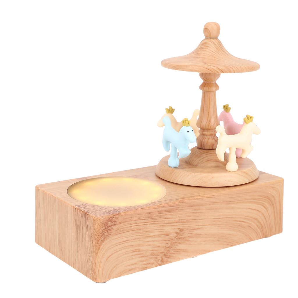 Carousel Speaker Cute Wireless Bluetooth 5.0 Speaker with Light 1200mAh Battery for Home Bedroom Decor