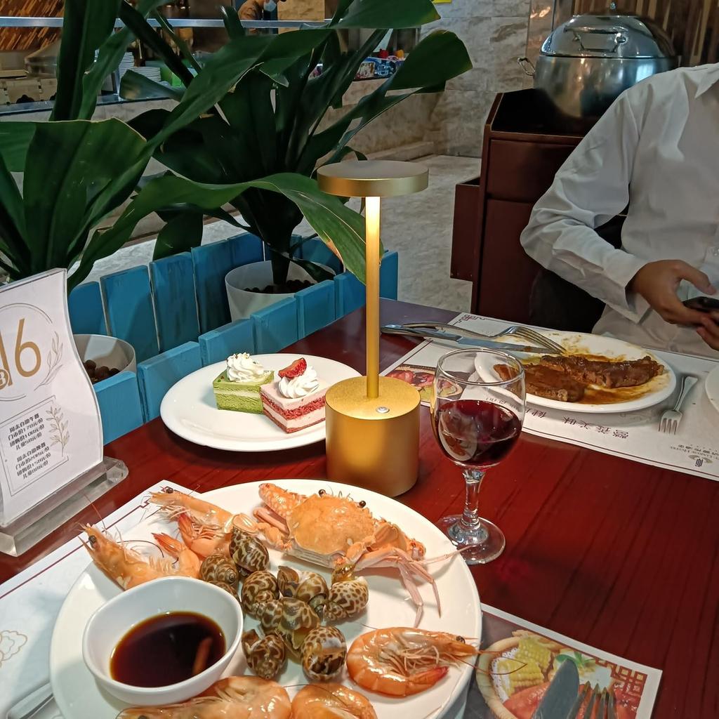 Upgraded Cordless Table Lamp, 5000mAh Rechargeable Battery, IP54 Waterproof, Aluminum Alloy, 3 Color Modes Stepless Dimming Up To 40 Hours, for