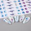 Embossed Jellyfish Jellyfish  Ocean Nail Art Sticker Self Adhesive Marine Starfish  Nail Decals Manicure Diy Supplies Nails Slid