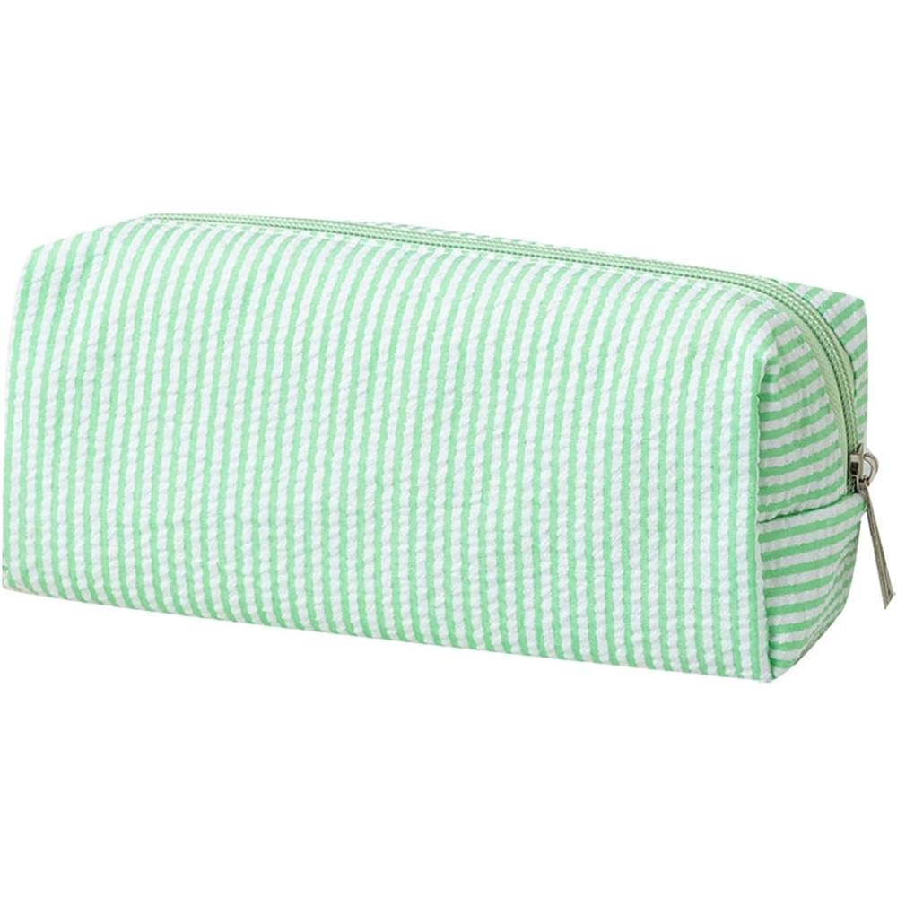 Stripe Pattern Pen Pouch Large Capacity Makeup Pouch New Pen Bag School Supplies