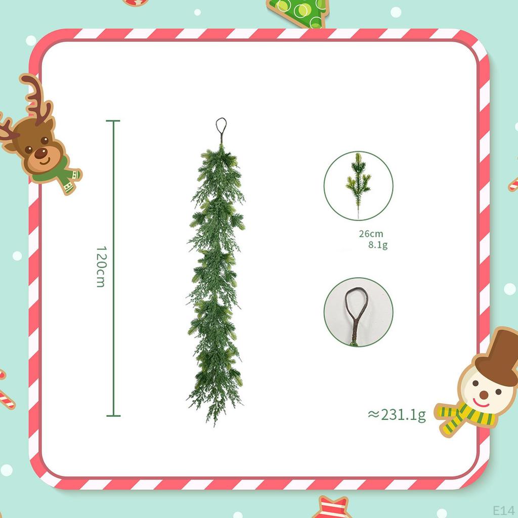 Artificial Christmas Garland Ornament, Realistic PE Table Centerpiece, Multifunctional Wall