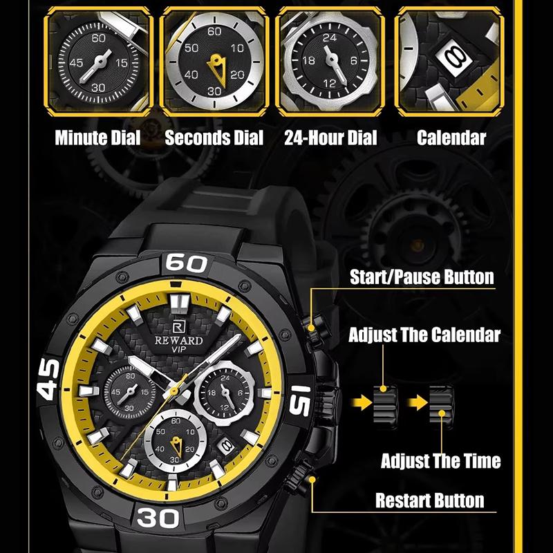 Mode Bunte Zifferblattuhr Herren Luxus Silikon Chronograph Sport Wasserdicht Quarz Herrenuhr Relogio Masculino