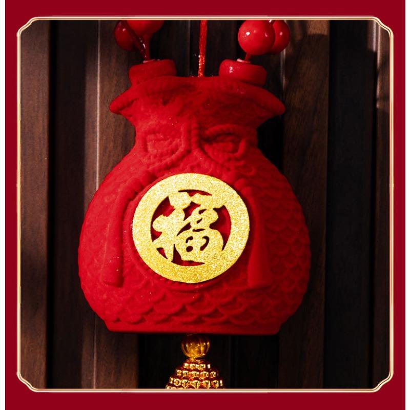 1pcs Generations of Lucky Chinese New Year Pendants Spring Festival Pendants Money Bags Wealth Tassels Housewarming Decorations