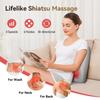 3D Shiatsu Massage Pillow with Heat Function, 12V Portable Neck & Shoulder Massager, Electric Back Massager for Home Office Car Use, 12W Power