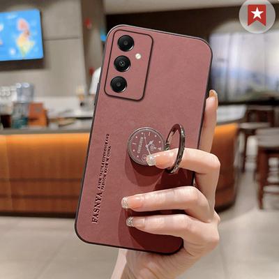 Für Samsung Galaxy S24 FE 5G Hülle Leder Stoßfeste Handyhülle Für Samsung Galaxy S24 Ultra S23 Plus S22 S21 S20 Auto Magnetischer Ringhalter Rückseite