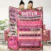 1 Plush Soft Flannel Blanket - Perfect Sister Gift - Cozy Couch Throw Nap - Ideal for Home, Office And Couch Comfort