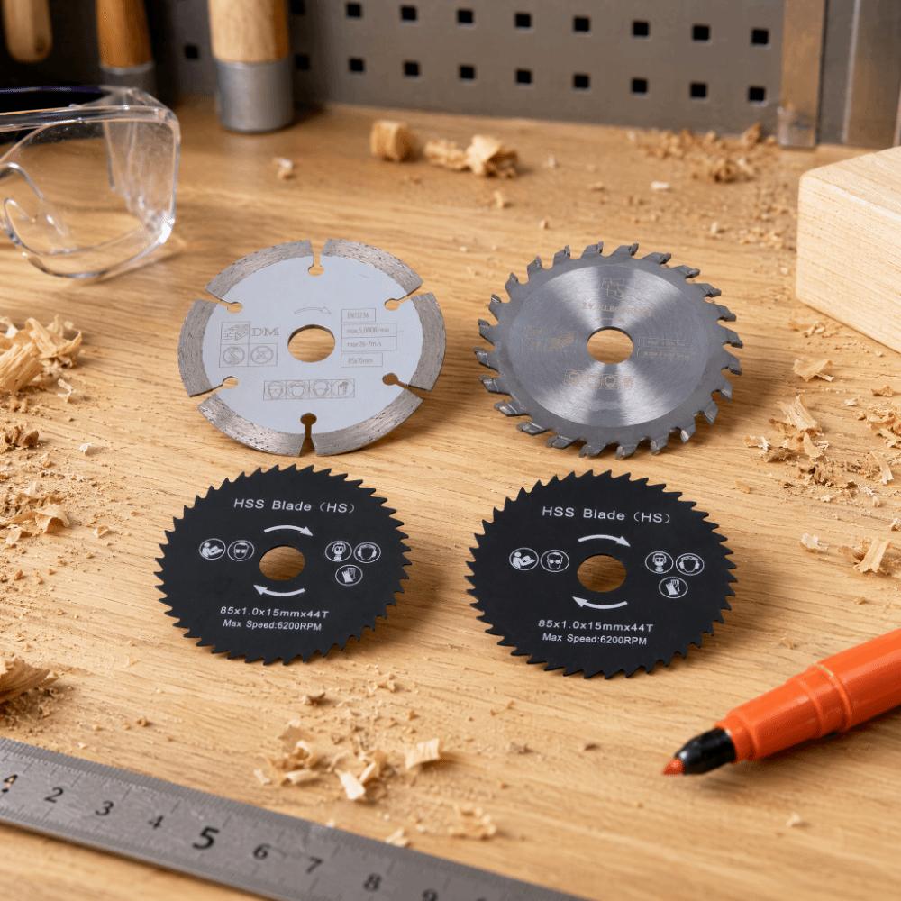 4pcs 3-3/8 Inch Diameter Mini Circular Saw Blade Circular Saw Blade Set For Tile Grout Concrete