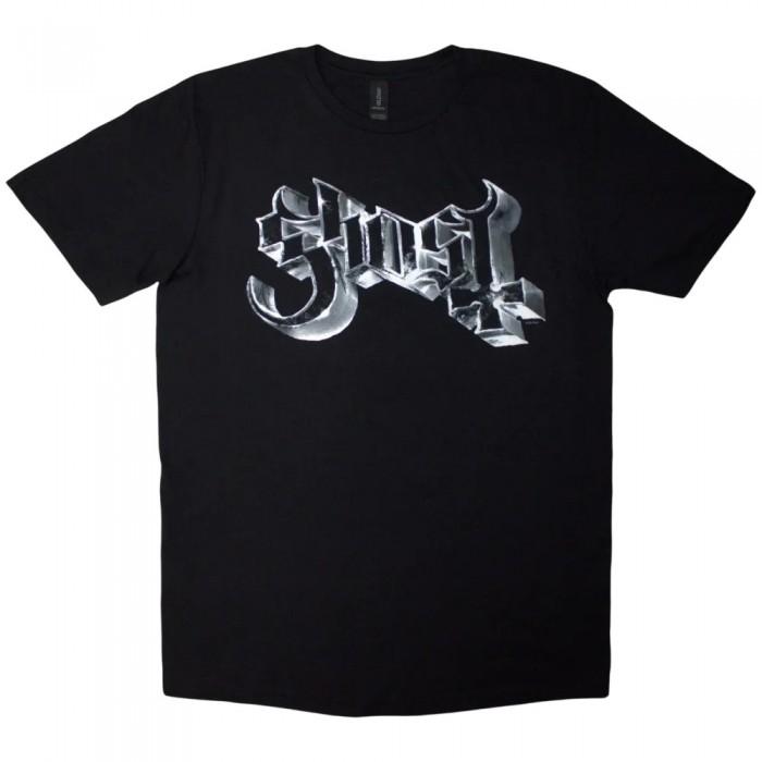 Ghost Unisex Adult Chrome Logo T-Shirt